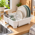 Self-Draining Dish Rack with Retractable Spout