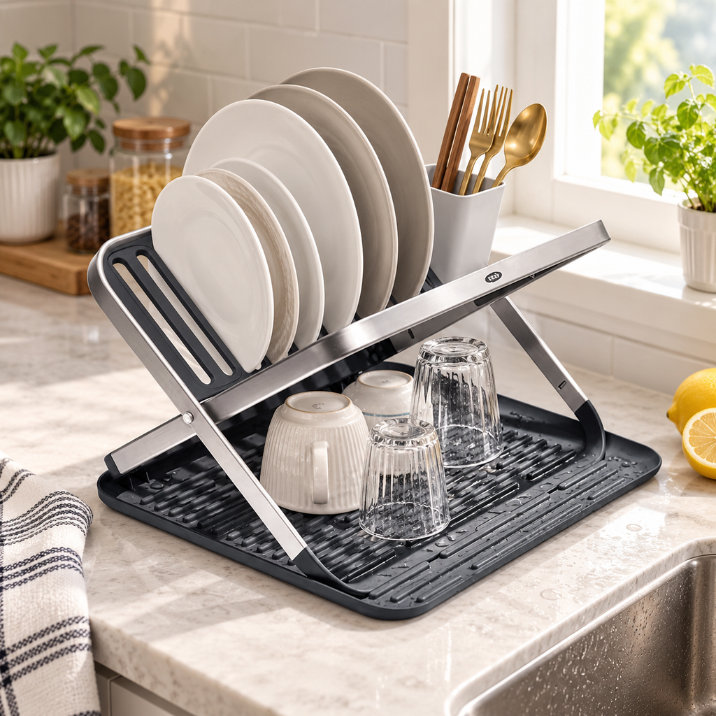 Aluminum Folding Dish Drying Rack