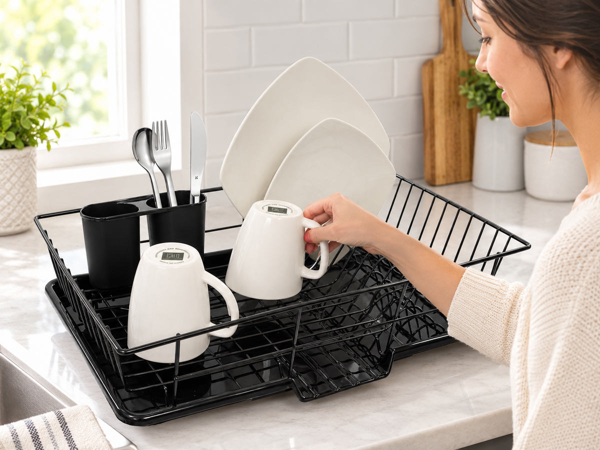 3-Piece Kitchen Sink Dish Drainer Set
