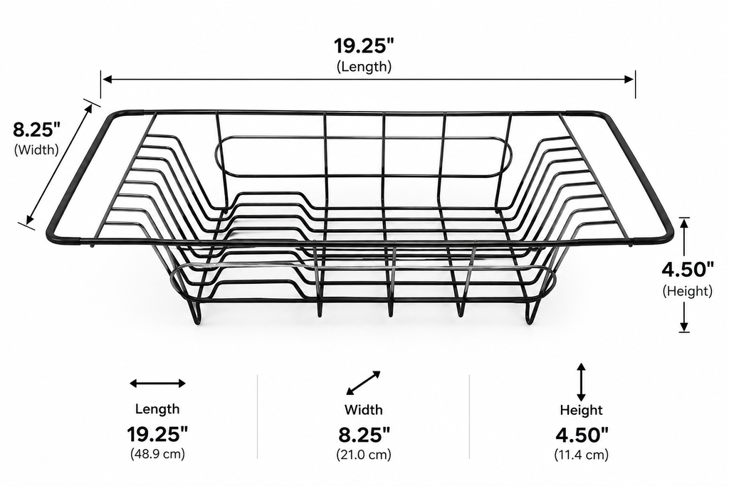 Stainless Steel Over-the-Sink Dish Drainer