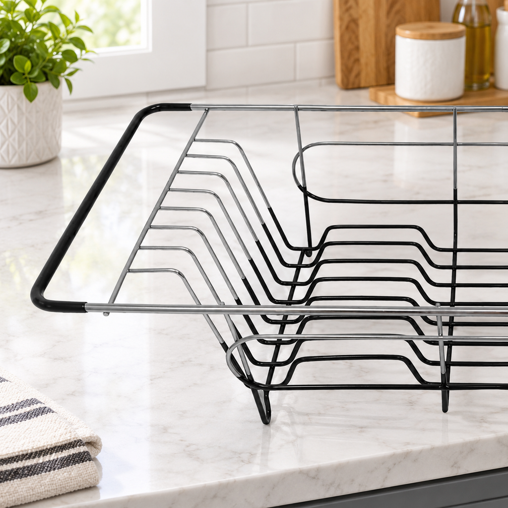 Stainless Steel Over-the-Sink Dish Drainer