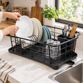 Acacia Wood & Metal Dish Drying Rack